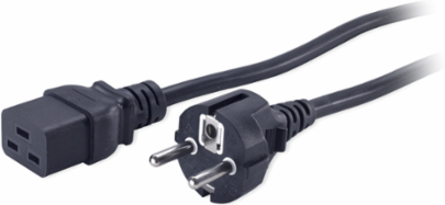 Power Cord C19 to Schuko, 8.2 ft, Lead-Free, RoHS Compliant