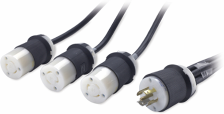 Power Cord Splitter L21-20P to (3) L5-20R, 2.25 lb, 0U Rack Height