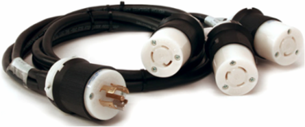 Power Cord Splitter L21-20P to (3) L5-20R, 2.25 lb, 0U Rack Height