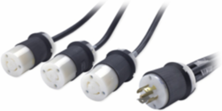 Power Cord Splitter L21-20P to (3) L5-20R, 2.25 lb, 0U Rack Height