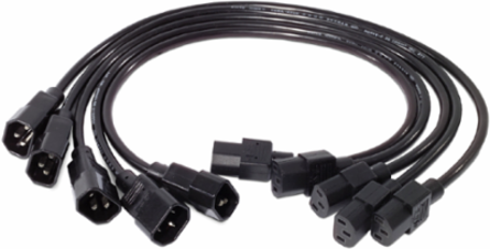 Power Cord Kit (5 ea) C13 to C14 2 ft Grit 0.95 lb