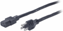 Power Cord, C13 to NEMA 5-15P, 8 ft, 120V, UL Listed