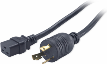 NetShelter Power Cord, IEC C19 to NEMA L6-30P, 8 ft (2.4m), 1.37 lb (0.62 kg)