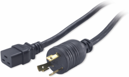 NetShelter Power Cord, IEC C19 to NEMA L6-30P, 8 ft (2.4m), 1.37 lb (0.62 kg)