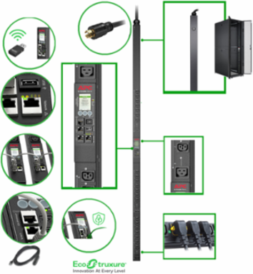 Rack PDU 9000 Switched, 5.7kW, 200/208V, 0U, 70.55 Inch Height, 6 ft Cord