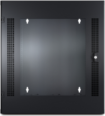 NetShelter 13U Wallmount Rack Cabinet 22.99 Inch Wide, 24.84 Inch Deep, Glass Door