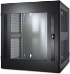 NetShelter 13U Wallmount Rack Cabinet 22.99 Inch Wide, 24.84 Inch Deep, Glass Door