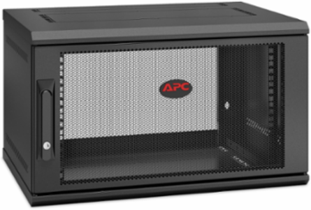 NetShelter 6U Wallmount Rack Enclosure Cabinet 15.75 Inch Depth, 24.49 lb Weight