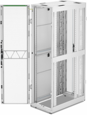 APC NetShelter SX Server Rack Gen 2, 45U, 2124H x 600W x 1070D mm, w/ Sides, White [TAA]