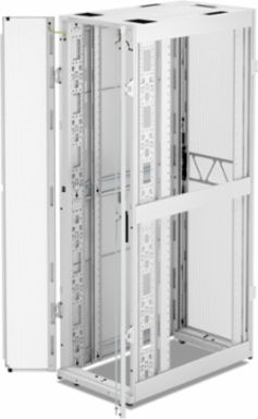 APC NetShelter SX Server Rack Gen 2, 45U, 2124H x 600W x 1070D mm, w/ Sides, White [TAA]