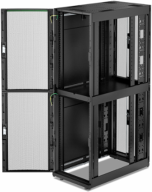 APC NetShelter SX Colocation Enclosure, 2 x 20U, 600W x 1070D mm, w/ Sides, Black [TAA]
