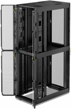 APC NetShelter SX Colocation Enclosure, 2 x 20U, 600W x 1070D mm, w/ Sides, Black [TAA]