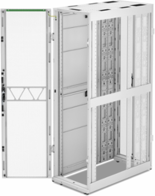 APC NetShelter SX Server Rack Gen 2, 45U, 2124H x 600W x 1200D mm, w/ Sides, White [TAA]