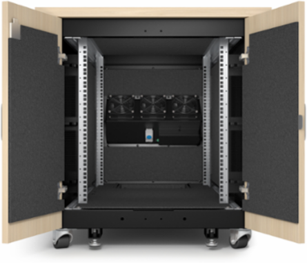 NetShelter Soundproof 12U Server Rack Enclosure 44.50 Inch Depth, 251.33 lb Weight