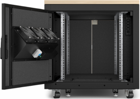 NetShelter Soundproof 12U Server Rack Enclosure 44.50 Inch Depth, 251.33 lb Weight