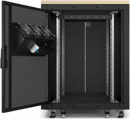 NetShelter Soundproof Server Rack Enclosure 17U 120V 44.5 Inch Depth