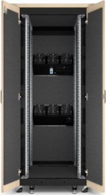 NetShelter Soundproof 32U Server Rack Enclosure 476.20 lb 120V Maple