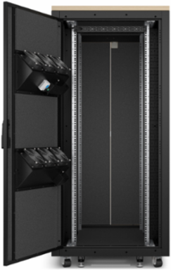 NetShelter Soundproof 32U Server Rack Enclosure 476.20 lb 120V Maple