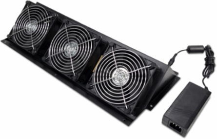 NetShelter CX Fan Booster Kit, 20 lb, 6.30 Inch Depth, 5.91 Inch Height, Black