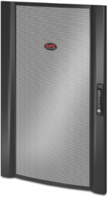 NetShelter SX 20U 600mm Wide Perforated Curved Door Black - 37.48 Inch Height, 23.62 Inch Width