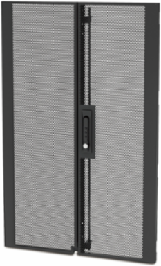 NetShelter SX 20U 600mm Wide Perforated Split Doors, 37.48 Inch Height, Lockable