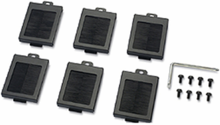 NetShelter Cable Management Brush Strips Set of 6 for 750 mm Rack, 2.99 Inch Width, Black