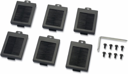 NetShelter Cable Management Brush Strips Set of 6 for 750 mm Rack, 2.99 Inch Width, Black