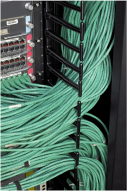 Vertical Cable Manager Set of 4, 0.98 Inch x 70 Inch x 6.42 Inch, 9.37 lb