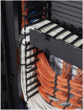 Vertical Cable Manager Set of 4, 0.98 Inch x 70 Inch x 6.42 Inch, 9.37 lb