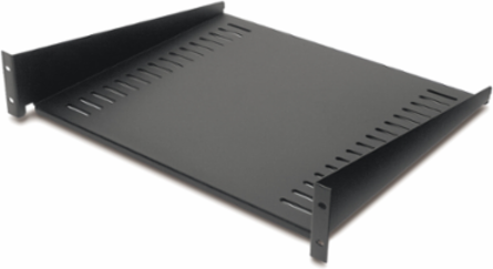 Fixed Shelf 2U 19.02 Inch x 15.98 Inch Black, 50lbs Capacity
