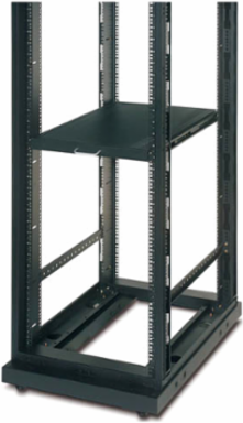 Sliding Shelf 1U 100lbs Capacity Black, 17.52 Inch Width, 28.39 Inch Depth