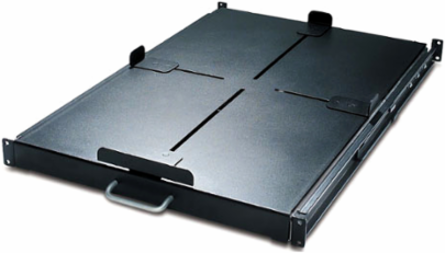 Sliding Shelf 200lbs 1U Black, 17.52 Inch Width, 27.99 Inch Depth, 35.08 lb Weight