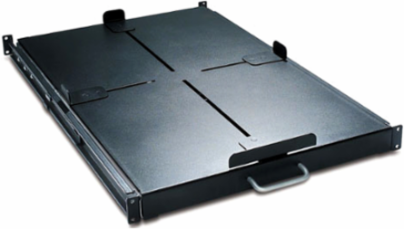 Sliding Shelf 200lbs 1U Black, 17.52 Inch Width, 27.99 Inch Depth, 35.08 lb Weight