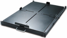 Sliding Shelf 200lbs 1U Black, 17.52 Inch Width, 27.99 Inch Depth, 35.08 lb Weight