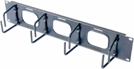Horizontal Cable Organizer 2U with Pass-Through Holes, 17.52 Inch Width, 3.50 Inch Height