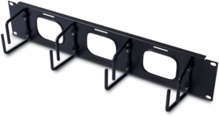 Horizontal Cable Organizer 2U with Pass-Through Holes, 17.52 Inch Width, 3.50 Inch Height