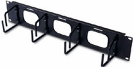 Horizontal Cable Organizer 2U with Pass-Through Holes, 17.52 Inch Width, 3.50 Inch Height