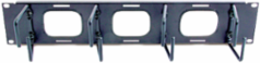 Horizontal Cable Organizer 2U with Pass-Through Holes, 17.52 Inch Width, 3.50 Inch Height