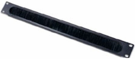 Horizontal Cable Organizer 1U 19.02 Inch Width with Brush Strip and 0.51 lb Weight