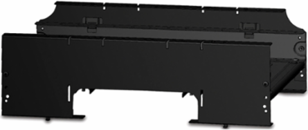 NetShelter Cable Trough, Open Bottom, Black, 23.5 Inch x 12.45 Inch x 7.54 Inch
