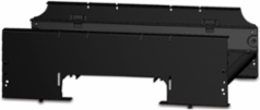 NetShelter Cable Trough, Open Bottom, Black, 23.5 Inch x 12.45 Inch x 7.54 Inch