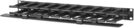NetShelter Horizontal Cable Manager 1U, 19 Inch Width, Black, 4.33 Inch Depth