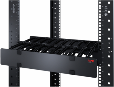 Horizontal Cable Manager 2U, 19 Inch x 6.5 Inch, Cable Tie, Rigid Design