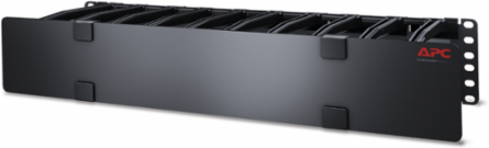 Horizontal Cable Manager 2U, 19 Inch x 6.5 Inch, Cable Tie, Rigid Design