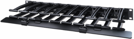 NetShelter Horizontal Cable Manager 1U, 19 Inch Width, 6.5 Inch Depth, Black
