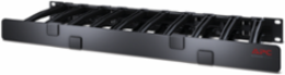 NetShelter Horizontal Cable Manager 1U, 19 Inch Width, 6.5 Inch Depth, Black