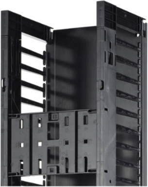 Vertical Cable Manager 84 Inch x 12 Inch, Double-Sided with Doors, 40.08 lb