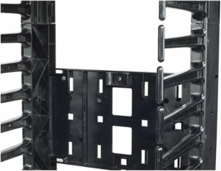 Vertical Cable Manager 84 Inch x 12 Inch, Double-Sided with Doors, 40.08 lb