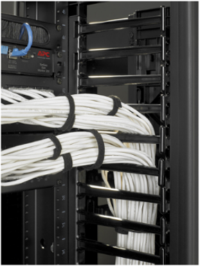 Vertical Cable Manager 84 Inch x 12 Inch, Double-Sided with Doors, 40.08 lb