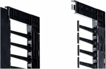 Vertical Cable Manager 84 Inch x 12 Inch, Double-Sided with Doors, 40.08 lb